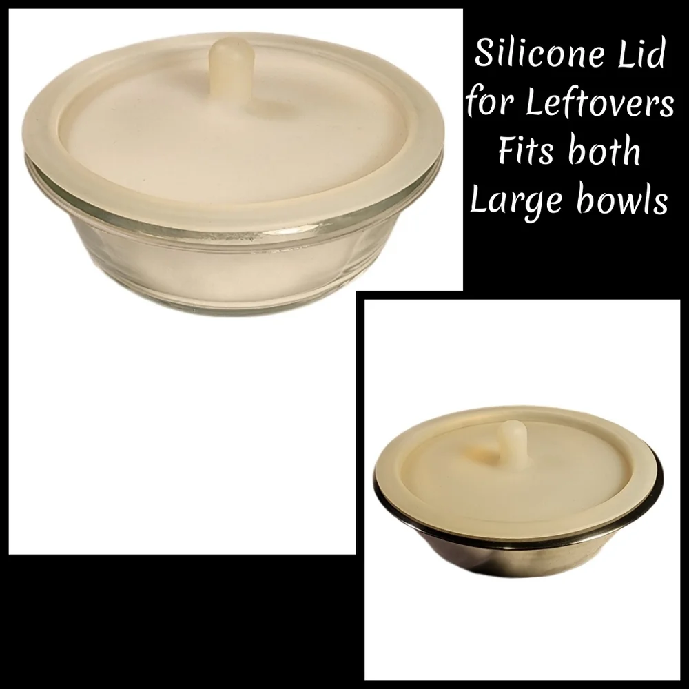 13-Pc Pet Bowl Set with 2 Sizes~Extra Bowls & Lid